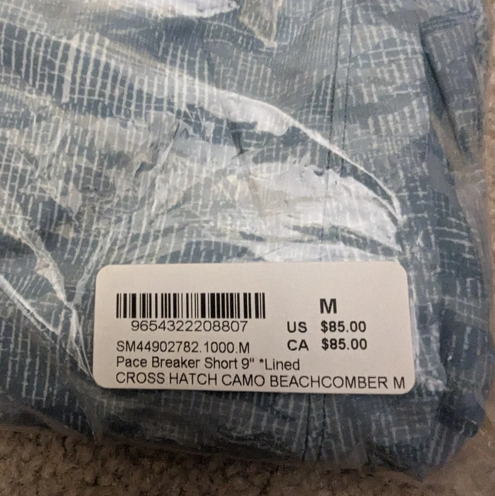 Lululemon SoulCycle Mens Pace Breaker Short Cross Hatch Camp Beachcomber - Picture 5 of 5